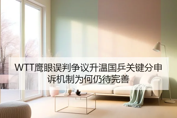 WTT鹰眼误判争议升温国乒关键分申诉机制为何仍待完善